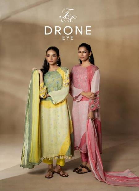Drone Eye By T And M Organza Viscose Printed Dress Material Wholesale Price In Surat 